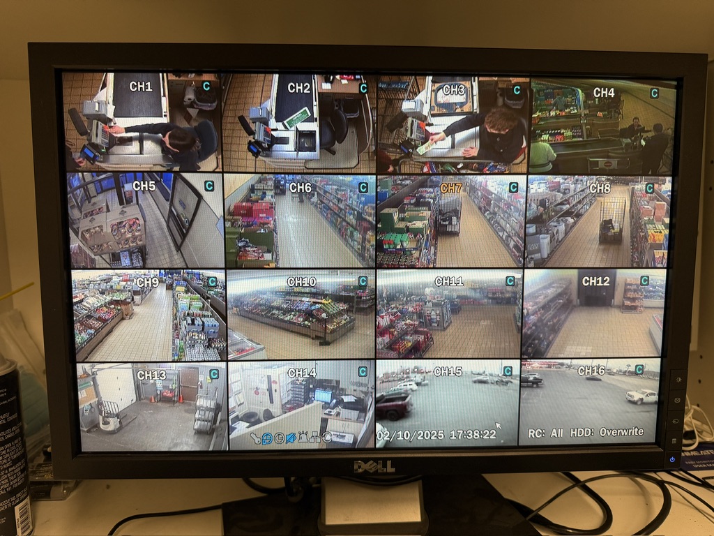 Multi-channel video monitoring system installed for commercial operations